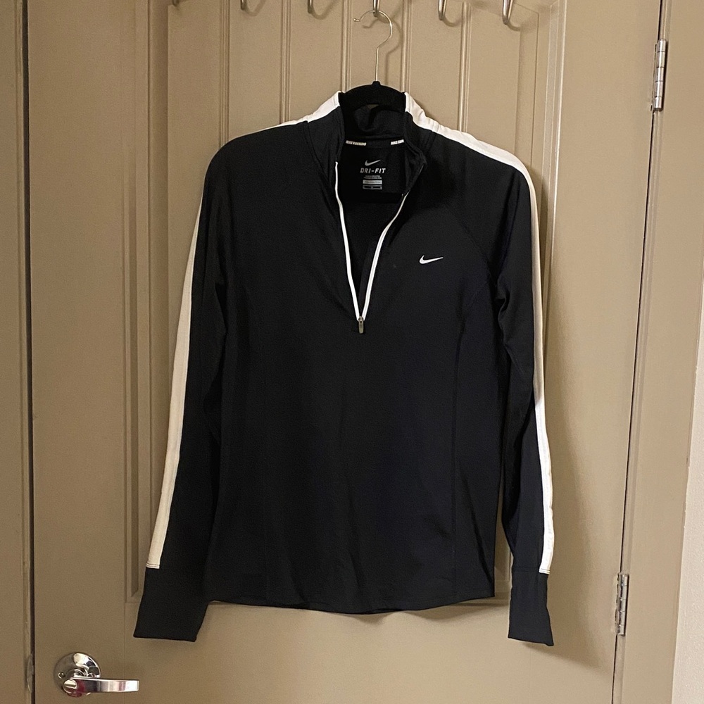 Nike Black and White Half-Zip Pullover